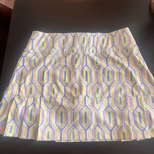 Sigrid Olsen Pastel Geometric A-Line Skirt